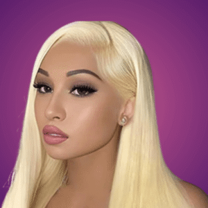 4x4 Closure 613 Blonde Straight  Wig